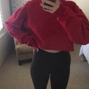 Cropped champion crewneck